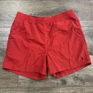 Vintage 90s Polo Ralph Lauren Swim Shorts Red Mesh Lined Surf Beach Men’s XL
